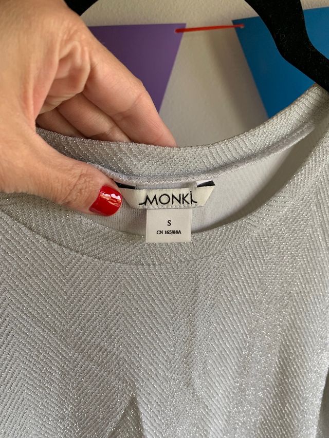 Vestido brillante plateado