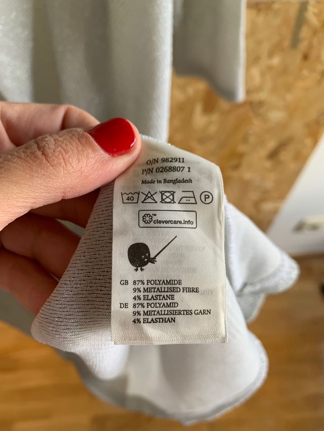 Vestido brillante plateado