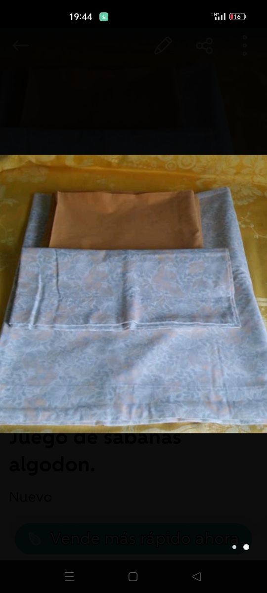 Sabanas de algodón.