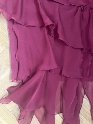 Vestido eventos seda y gasa T42-40