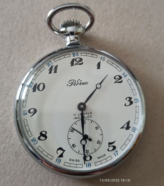 Orologio da tasca meccanico anni 70 Perseo FS