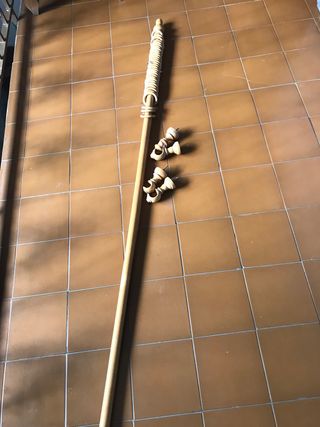 Barra madera cortina