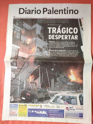 DIARIO PALENTINO 2-05-2007 EXPLOSIÓN GASPAR ARROYO