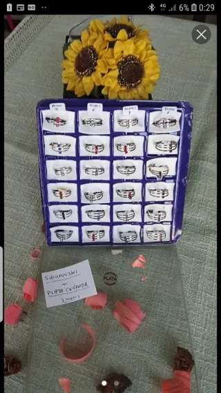 SORTIJA CHAPADA PLATA  3 MICRAS. LOTE 12 unid 60€