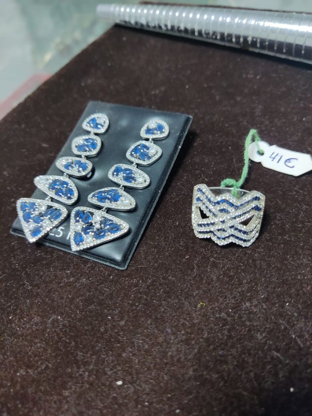 Pendientes + anillo PLATA