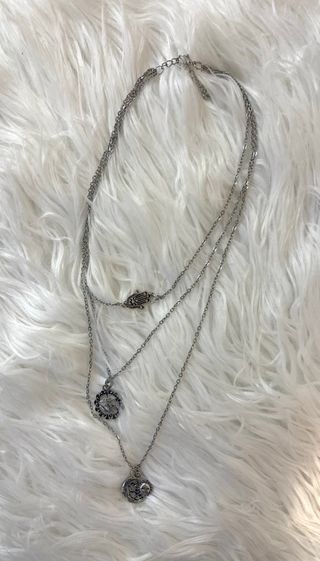 Collar cadena boho bohemio yoga ohm sol luna 3x1