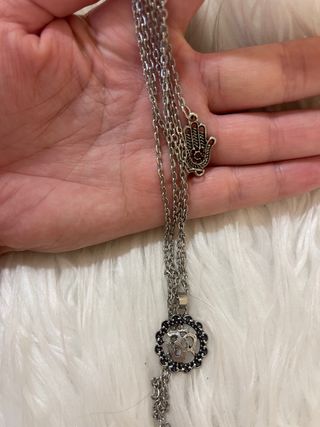 Collar cadena boho bohemio yoga ohm sol luna 3x1