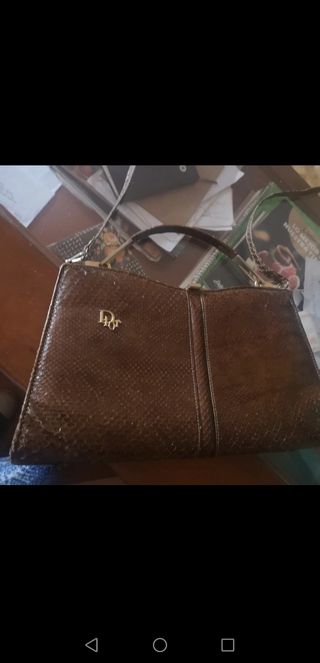 Borsa in pitone vintage Christian Dior 