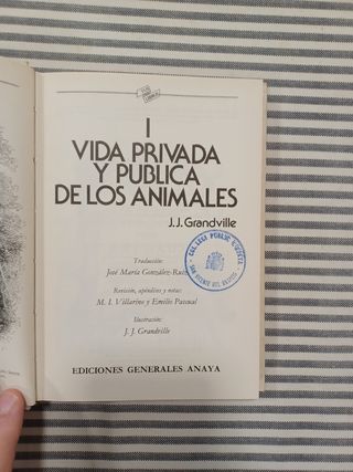 Vida privada y pública de los animales