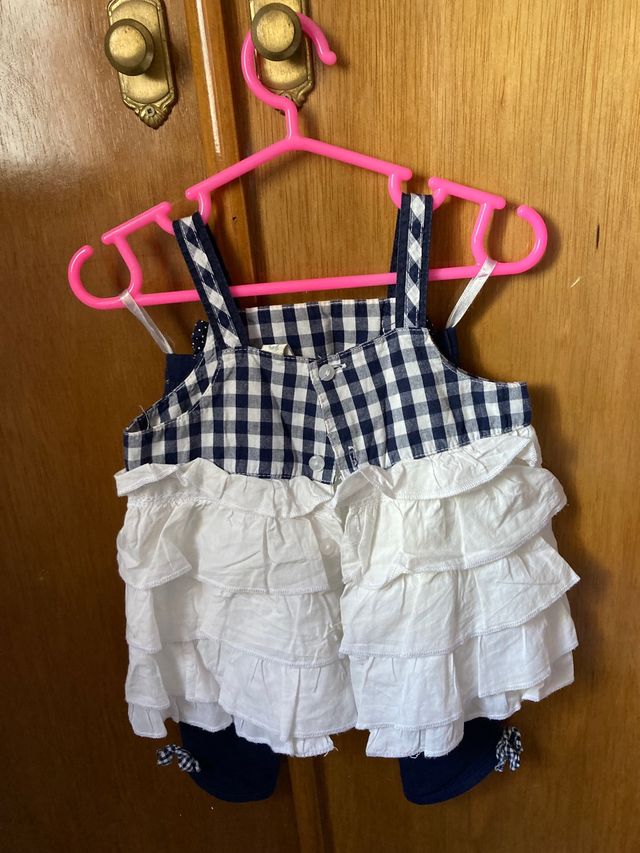 Conjunto malla camiseta tirantes 12 meses