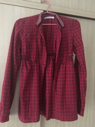 Camisa manga larga cuadros