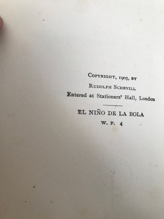 El Niño de la Bola, libro antiguo