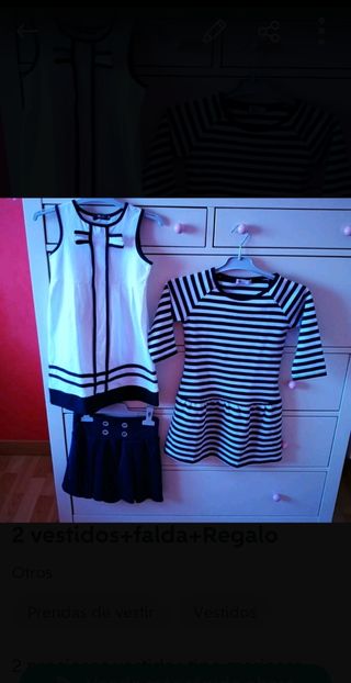 2 vestidos+falda+Regalo 