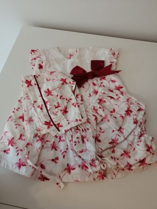 Vestido capota cubrepañal 1 año