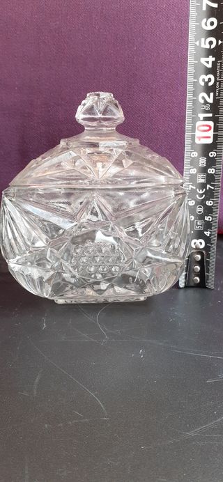 AZUCARERO ANTIGUO DE CRISTAL.