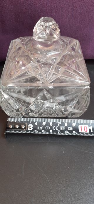 AZUCARERO ANTIGUO DE CRISTAL.