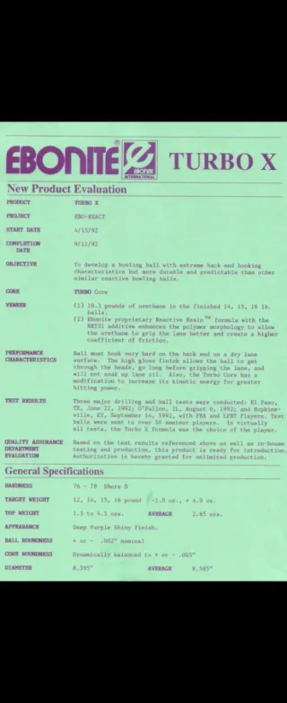 Palla da Bowling Ebonite