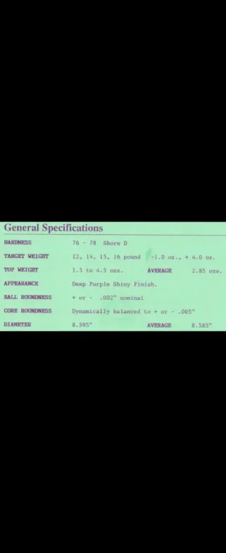 Palla da Bowling Ebonite