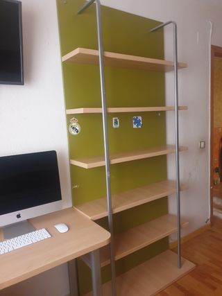 Habitación infantil con 2 camas + estanterías
