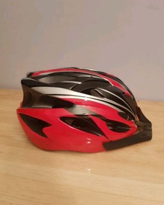 Casco bicicleta unisex,ultraligero. Rojo y negro.