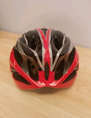 Casco bicicleta unisex,ultraligero. Rojo y negro.