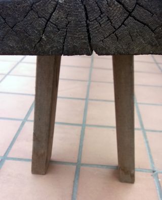 Banco rústico artesano de madera 249 x 21.5 x 33cm