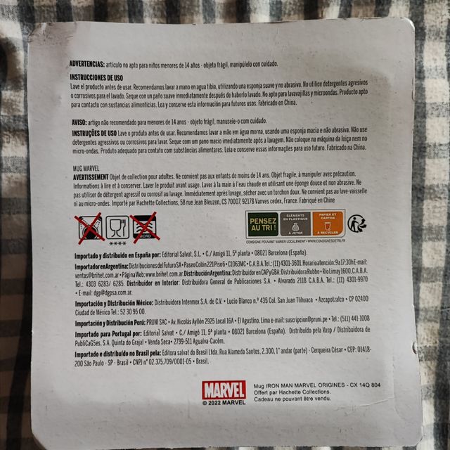 Taza de Marvel de Iron Man