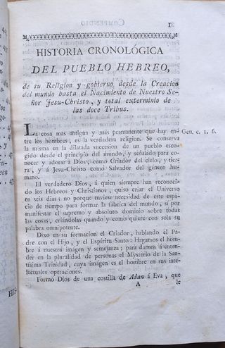 Historia cronológica del pueblo de Dios.Desde Adán