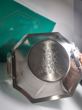 Cestino MGM in acciaio Inox e inserti oro 24kt