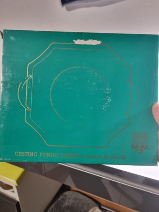 Cestino MGM in acciaio Inox e inserti oro 24kt