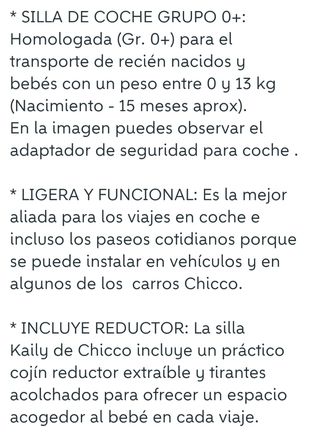 Silla bebé para el coche Grupo 0+