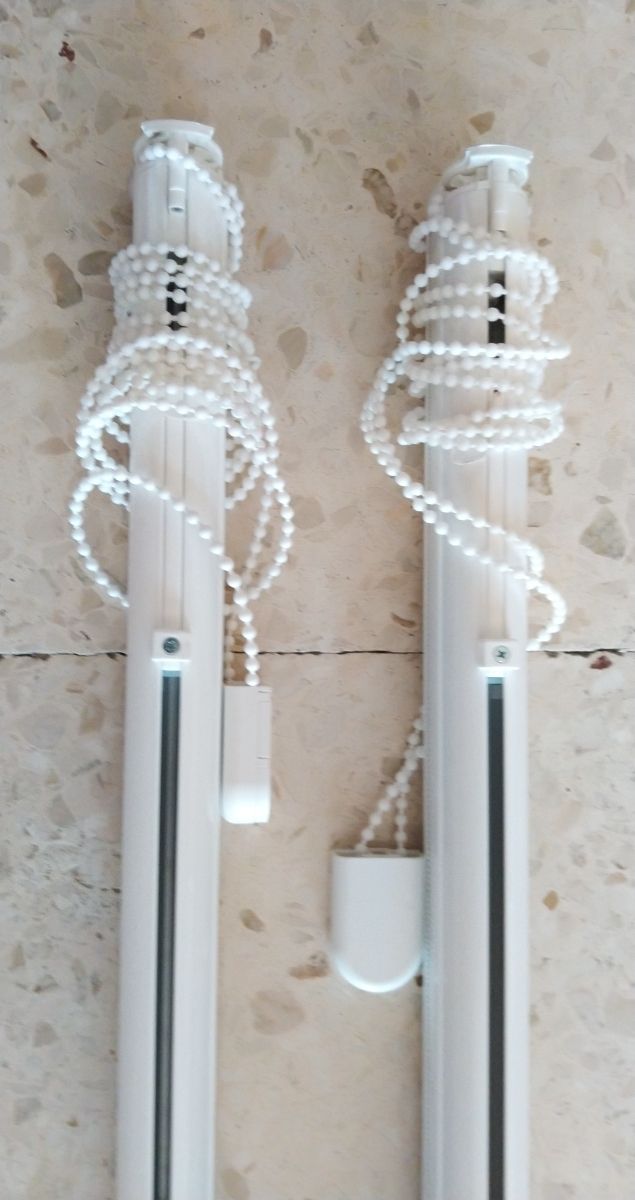 Estores blancos 1,05 mtrs. Lino color gris perla