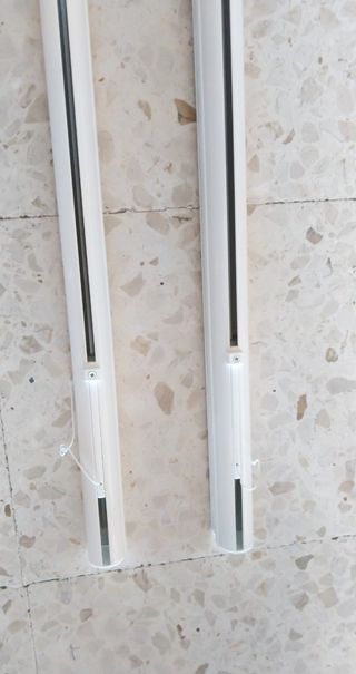 Estores blancos 1,05 mtrs. Lino color gris perla