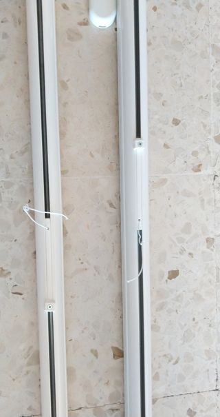 Estores blancos 1,05 mtrs. Lino color gris perla