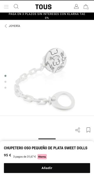 Chupetero de Plata TOUS