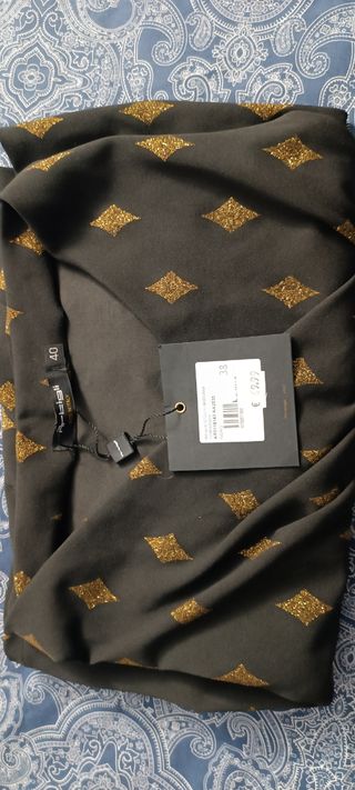 Vestido diseño italiano de fiesta negro.