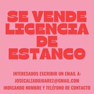 SE VENDE LICENCIA DE ESTANCO