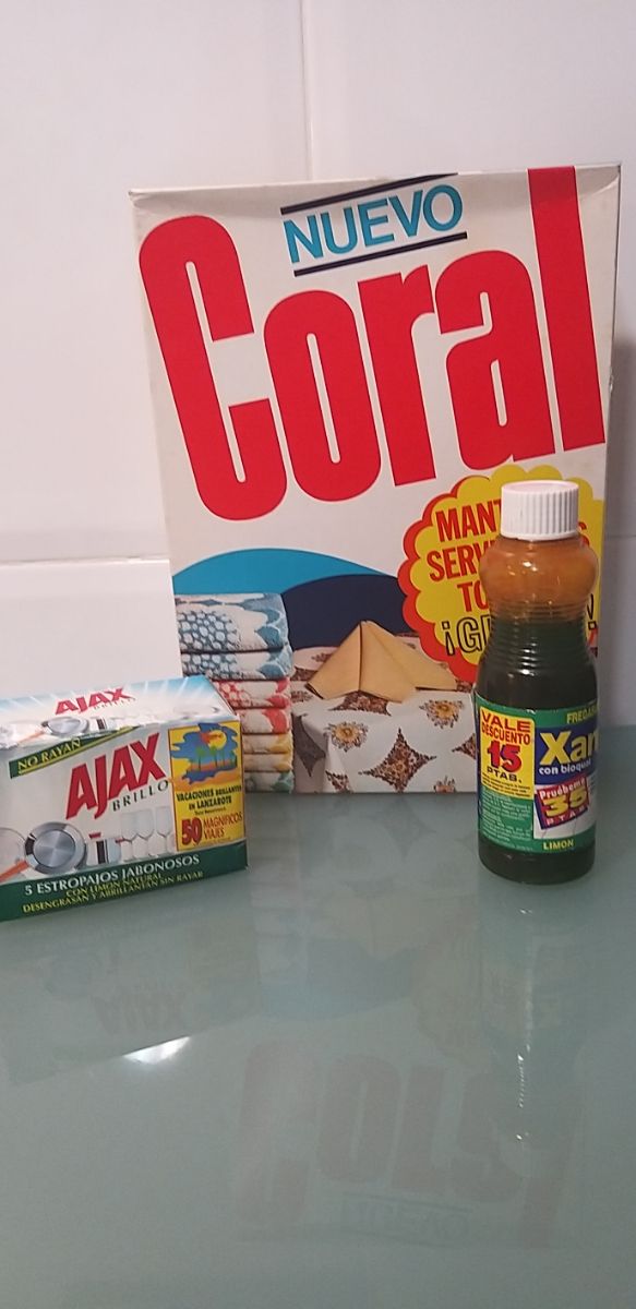 antiguo pack jabon coral + xanpa + ajax