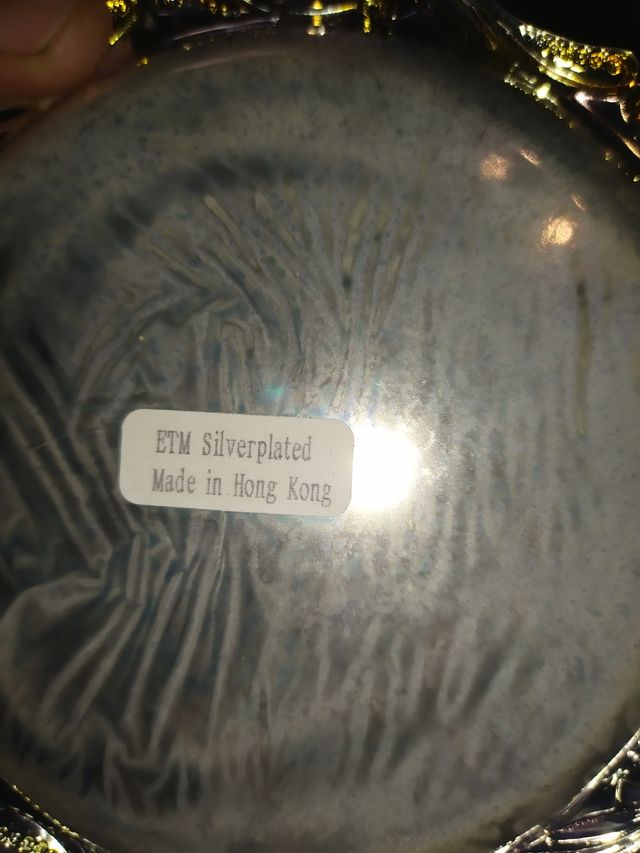 3 piatti placcati in argento