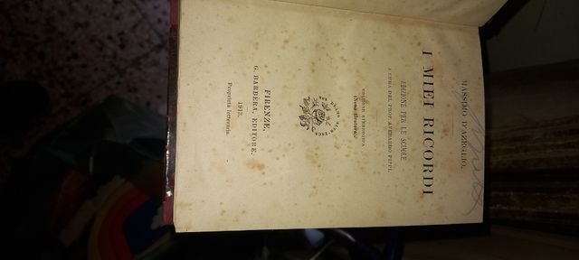 libro antico i miei ricordi