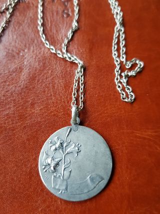Muy antigua medalla de plata Ntra Señora Monserrat
