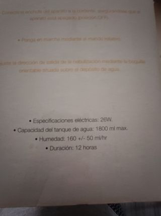 Humificador ultrasonidos con ionizador