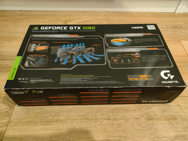 Caja gráfica Gigabyte GeForce GTX 1080 8Gb 3 fans