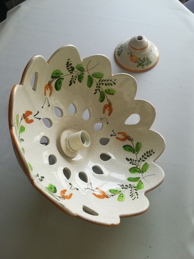 Lámpara cerámica colgar - vintage