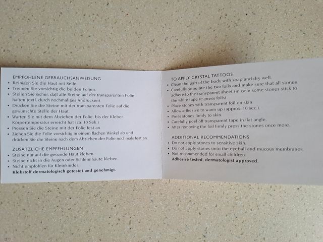 2 scatole di tatuaggi in cristallo Swarovski