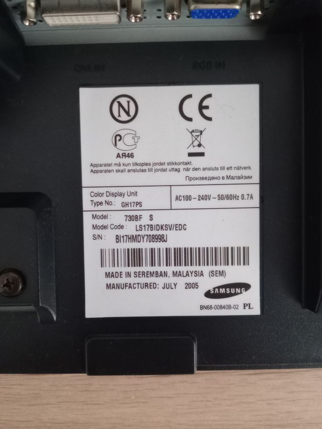 Monitor Samsung lcd 17"