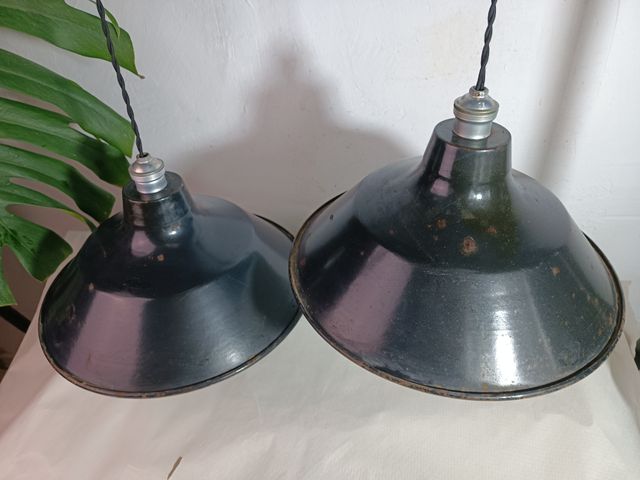 Lamparas antiguas industriales restauradas 35cm!!