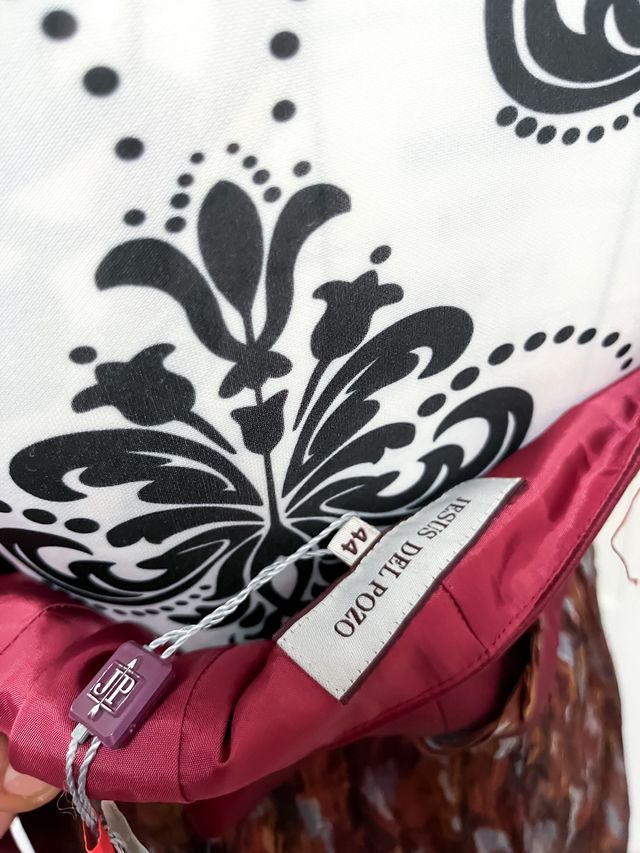 Vestido 100% Seda Jesús Del Pozo Talla XL