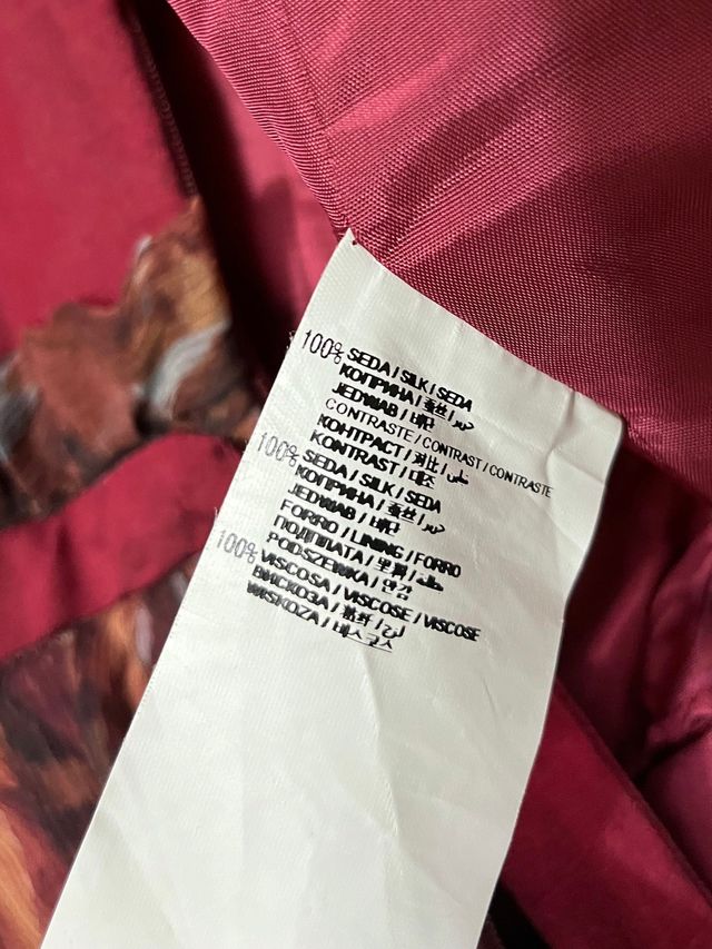 Vestido 100% Seda Jesús Del Pozo Talla XL