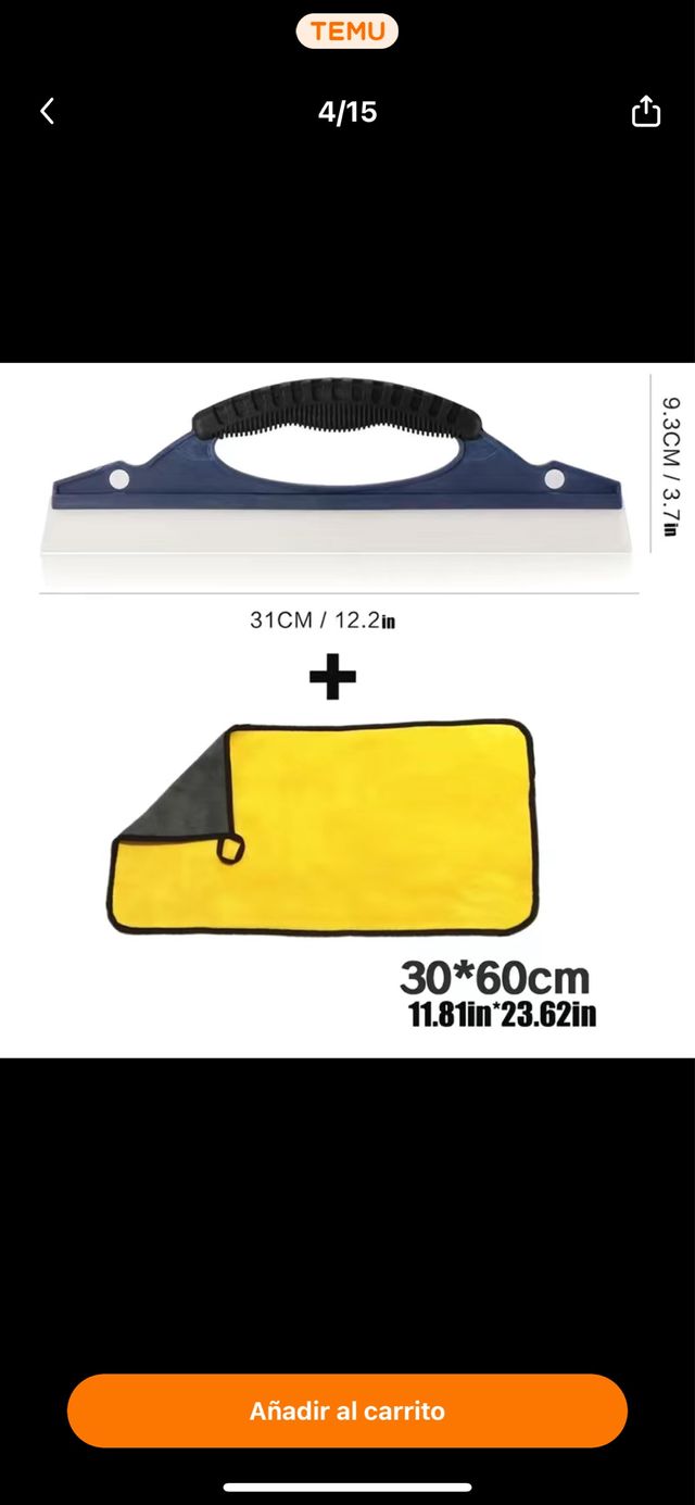 Limpiaparabrisas de silicona y gamuza polvo/secar